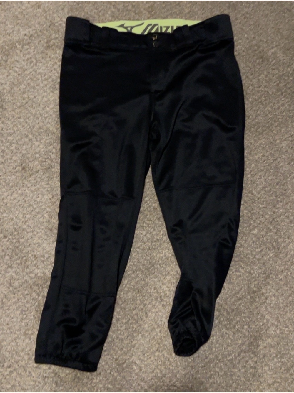 Mizuno Women’s Softball Pants Black Size Large L Performance